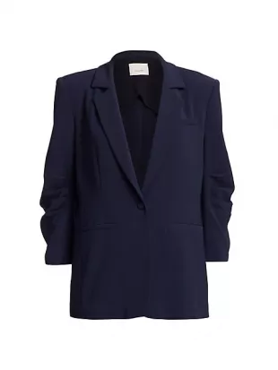 Khloe Crepe Ruched Blazer