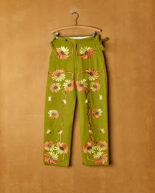 Victorian Lime Trousers