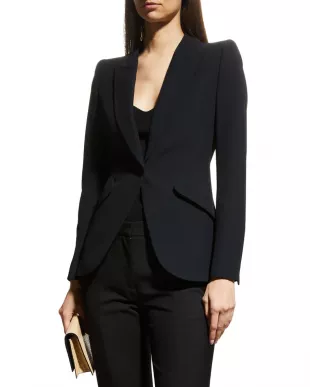 Classic Single-Breasted Suiting Blazer