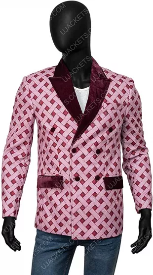 Pink Party Halloween Costume Cosplay Blazer for Men Party Wear Wedding Banquet Prom