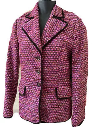 Pink Tweed Coat Jacket