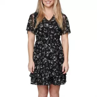 Women's Ruffle Hem Short Sleeve Dress