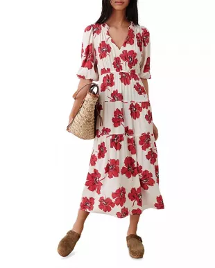Kory Floral Print Midi Dress