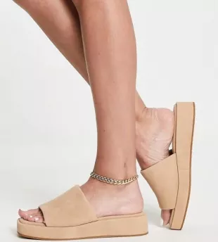 Sandales chunky en daim - Beige-Sans opinion