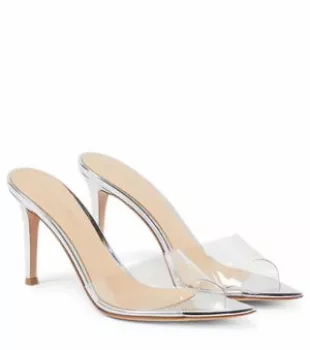 Elle PVC and Leather Mules