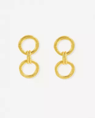 Tesoro Hand-Hammered Chain Drop Earrings