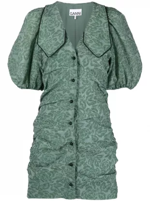 Jacquard Organza Minidress