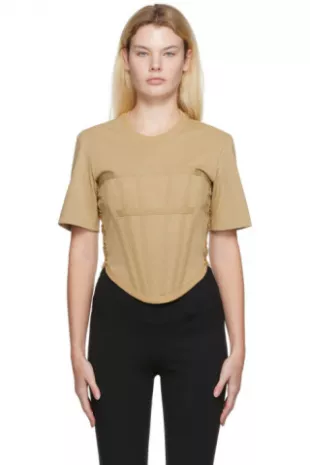 Beige Corset T-Shirt