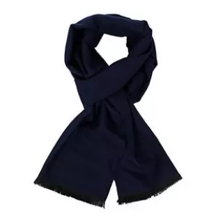 Homme Douce Coton Carreaux Foulard - Chaude Grand Tartan Ecossaise Écharpe Chale Stole pour Automne et Hiver avec boîte cadeau(Marine)