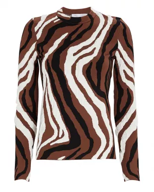 Proenza Schouler - Zebra Knit Jacquard Top