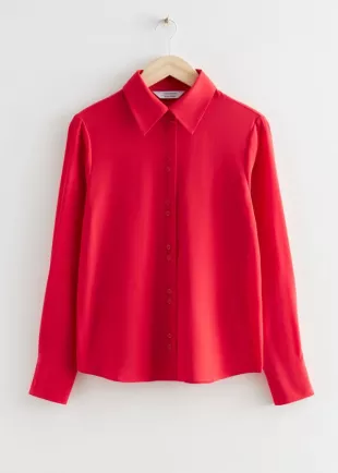 & Other Stories - Shell Button Silk Blouse