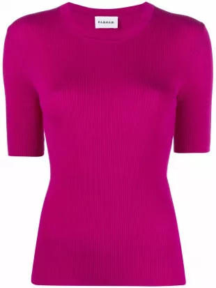 Ribbed Knit wool T-shirt