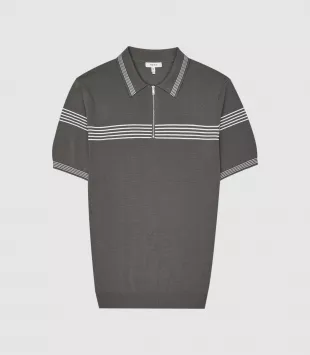 Reiss - Tipped Zip Neck Polo Shirt