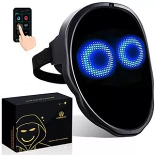 Led Mask With Bluetooth Shining Mask Programmable,light up face mask Adult for halloween Party Cosplay Masquerade