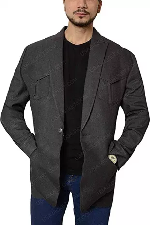 Mens Wool Blend Car Coats - Men Casual Sport Coat - Men Blazer Jacket Casual Slim Fit