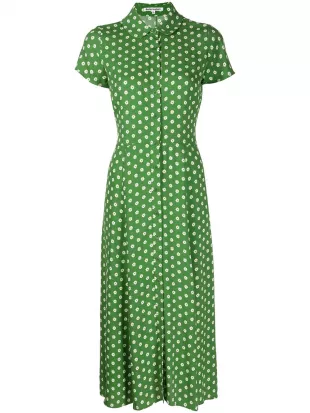 tan dress midi Vaeda Ribbed Tie Dress in Tan