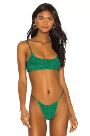 Olivia Smocked Bikini Top