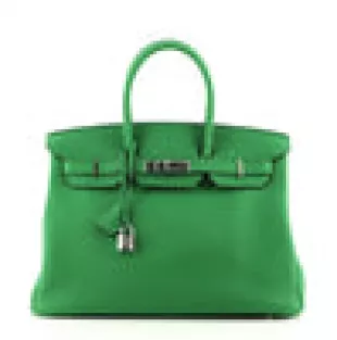 Hermès - Birkin Handbag Bambou Togo With Palladium Hardware 35