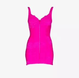 Balenciaga Lace Trim Mini Dress worn by Kim Kardashian as seen in The  Kardashians (S02E02) | Spotern