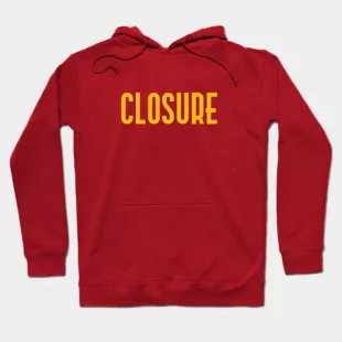 Closure red hoodie