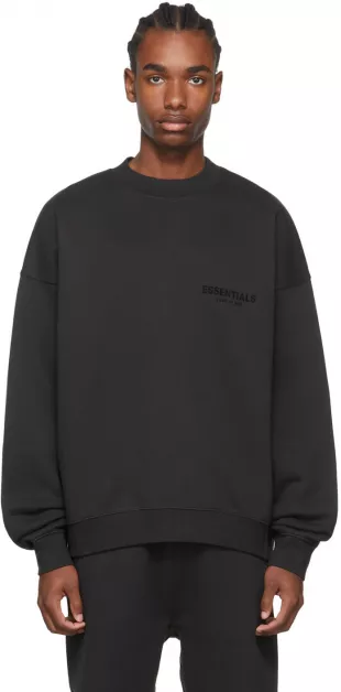 essentials - Black Crewneck Sweatshirt