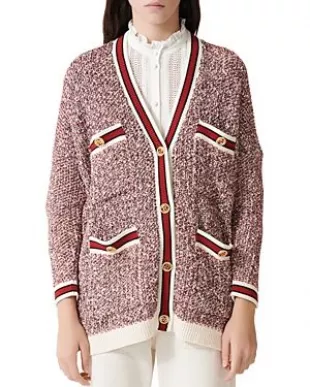Mapada Knit Button-Front Cardigan