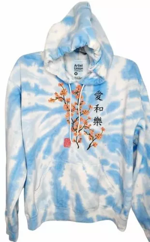 Tie dye cherry online blossom hoodie