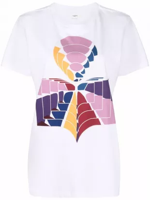 Patterned Short Sleeved T Shirt