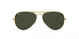 RB3025 Classic Aviator Sunglasses, Gold/G-15 Green, 62 mm