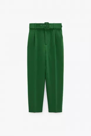 Zara - Pants with Fabric Covered Belt
