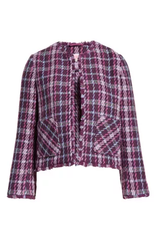 Kate Spade - Plaid Tweed Crop Jacket