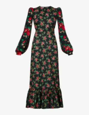 Villanelle Floral-Print Cotton Midi Dress