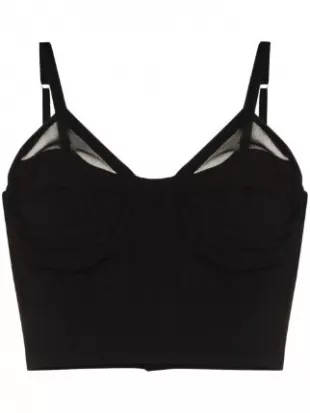 Markoo - Quilted Bustier-Style Cropped Top