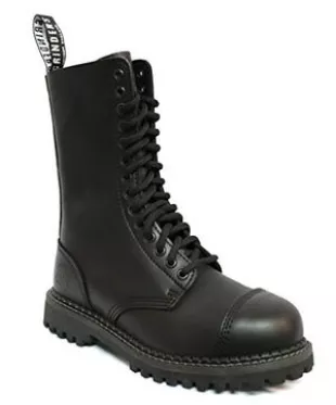 Herald 2015 Matte Finish Black Unisex Safety Steel Toe Cap Military Punk Boots