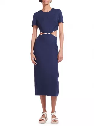 Staud - Matteo Dress in Navy