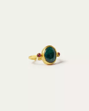 Lucia Emerald Cocktail Ring