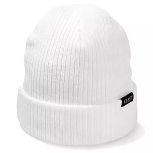 Winter Knitted Cuffed Beanie Hats for Women Soft Watch Hat Classic Knit Stretchy Warm Cap for Men White