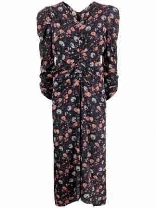 Albi Floral-Print Midi Dress