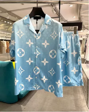 Louis Vuitton Blue Ombre Shirt worn by Alfred 'Paper Boi' Miles