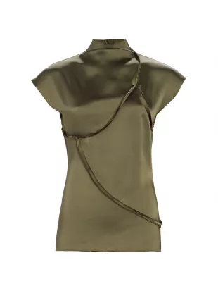 Satin Mockneck Top