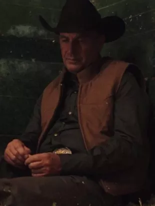 Kevin Costner Yellowstone Leather Vest