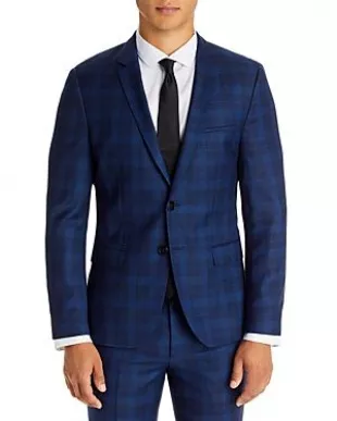 Arti Blue Plaid Extra Slim Fit Suit Jacket