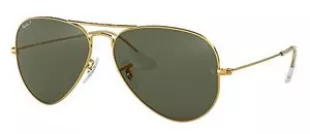 RB3025 AVIATOR LARGE METAL Polarized Sunglasses For Men For Women (Shiny Gold/Green Polarized, 58)…+ BUNDLE with Designer iWear Complimentary Eyewear Care Kit