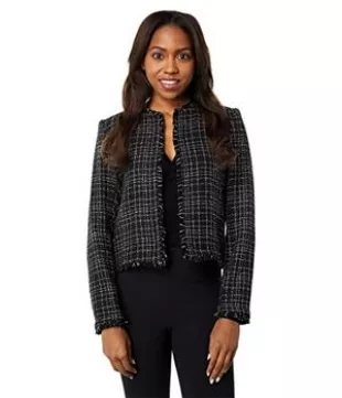 calvin klein tweed cropped jacket