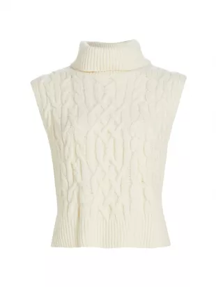 Twisted Cable-Knit Wool Shell