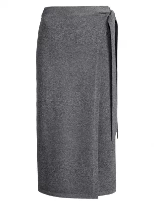 Cashmere Wrap Midi-Skirt