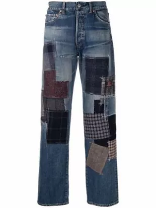 Levi's - Junya Watanabe x Levi's jean droit à design patchwork