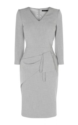 Robe crayon plissée