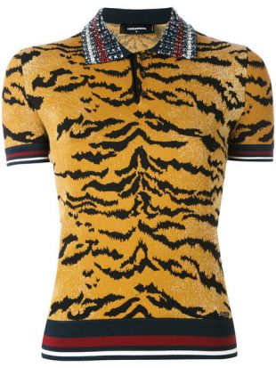 Dsquared2 Polo embellished polo top
