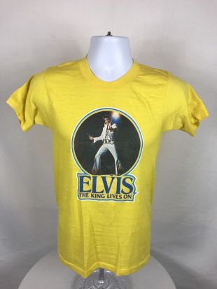 Rare VTG 1977 Elvis Presley Rock & Roll Short Sleeve T Shirt Size Small  | eBay